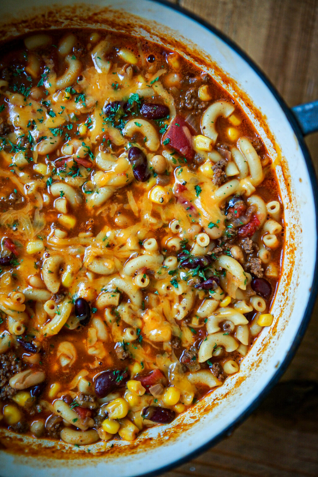 One Pot Chili Mac n' Cheese Goulash