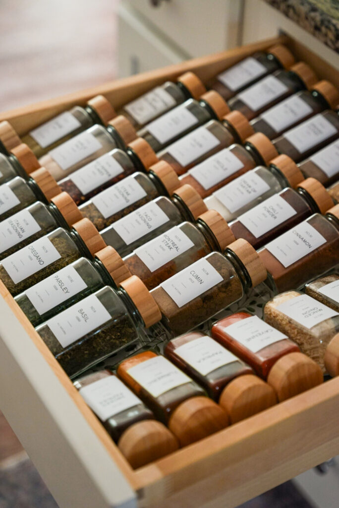 spice drawer organizer