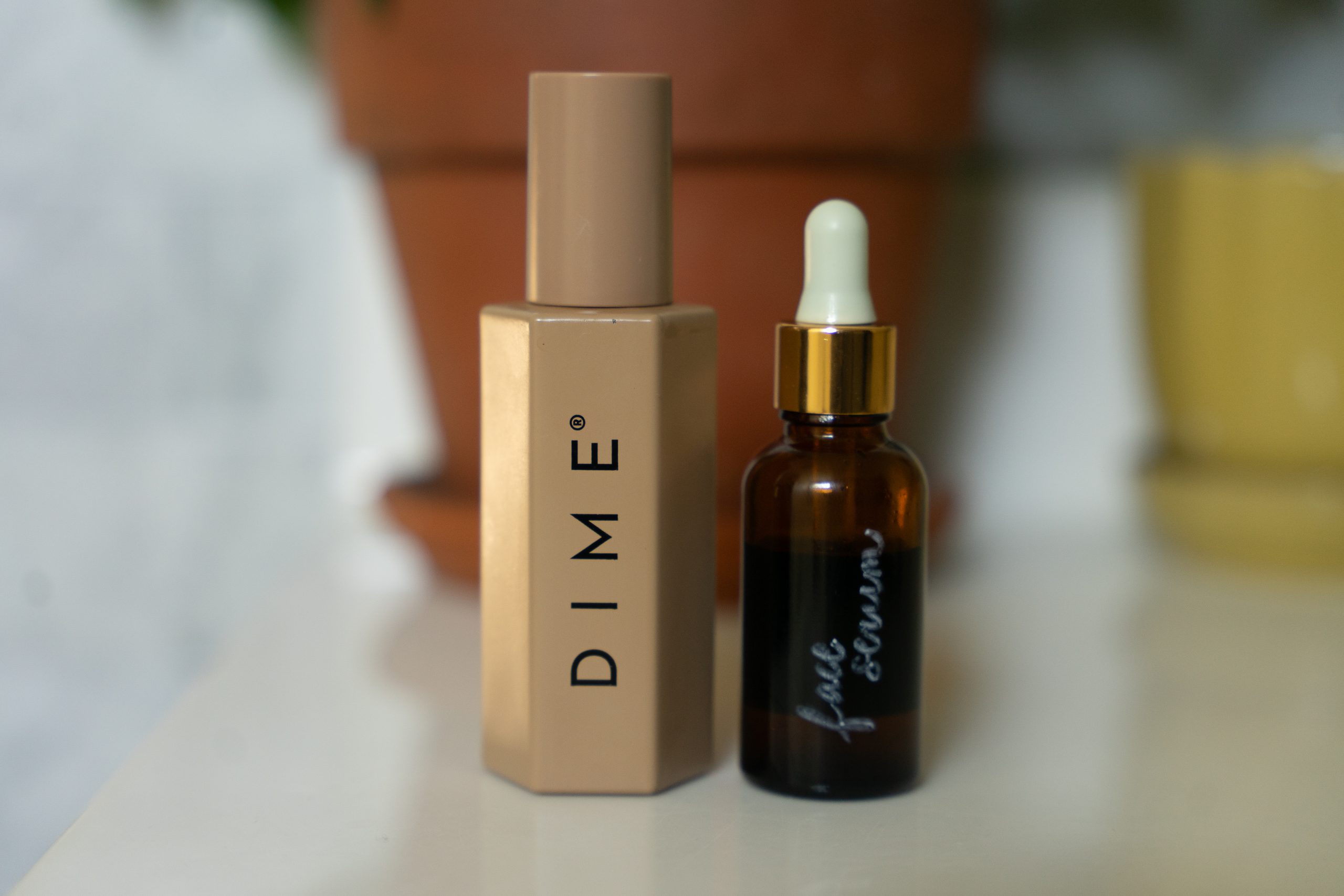 My homemade facial glow serum, applied after cleansing.
